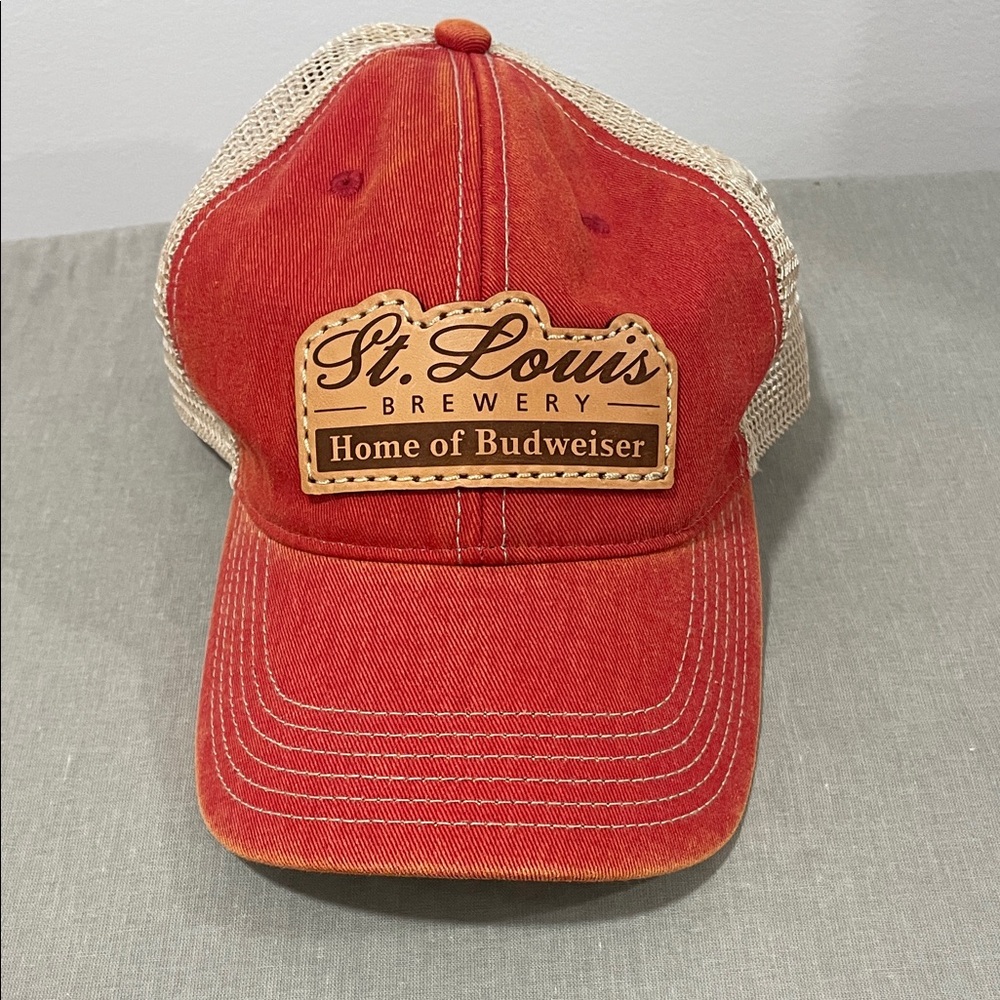 Home of Budweiser St. Louis Brewery weathered style trucker SnapBack hat